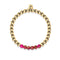 Inspiré | Or 18 carats | Nouvelle Agate Rouge | Bracelet d'expression de pierres précieuses